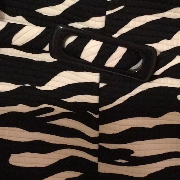 NWT,LIZ CLAIBORNE WOMAN,Sz20,3pieceZebra printjacket,Cotton,Sleeveless top,skirt - Picture 8 of 12